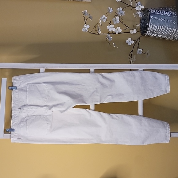 White Skinny Leg Jean Nine West Size 10 - Picture 4 of 6